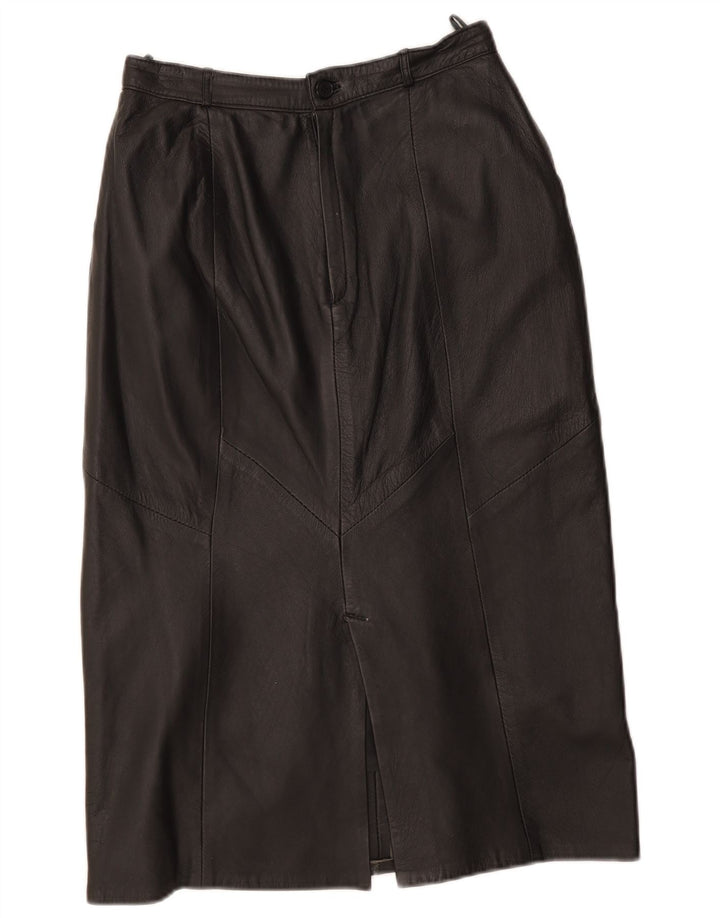 Fusta din piele vintage pentru femei EU 40 Medium W29 Piele neagra