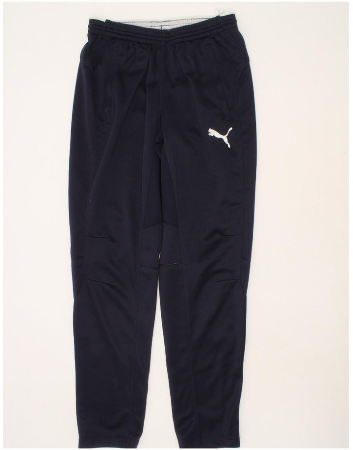 PUMA Boys Tracksuit Trousers 13-14 Years  Navy Blue Polyester Vintage Puma and Second-Hand Puma from Messina Hembry 