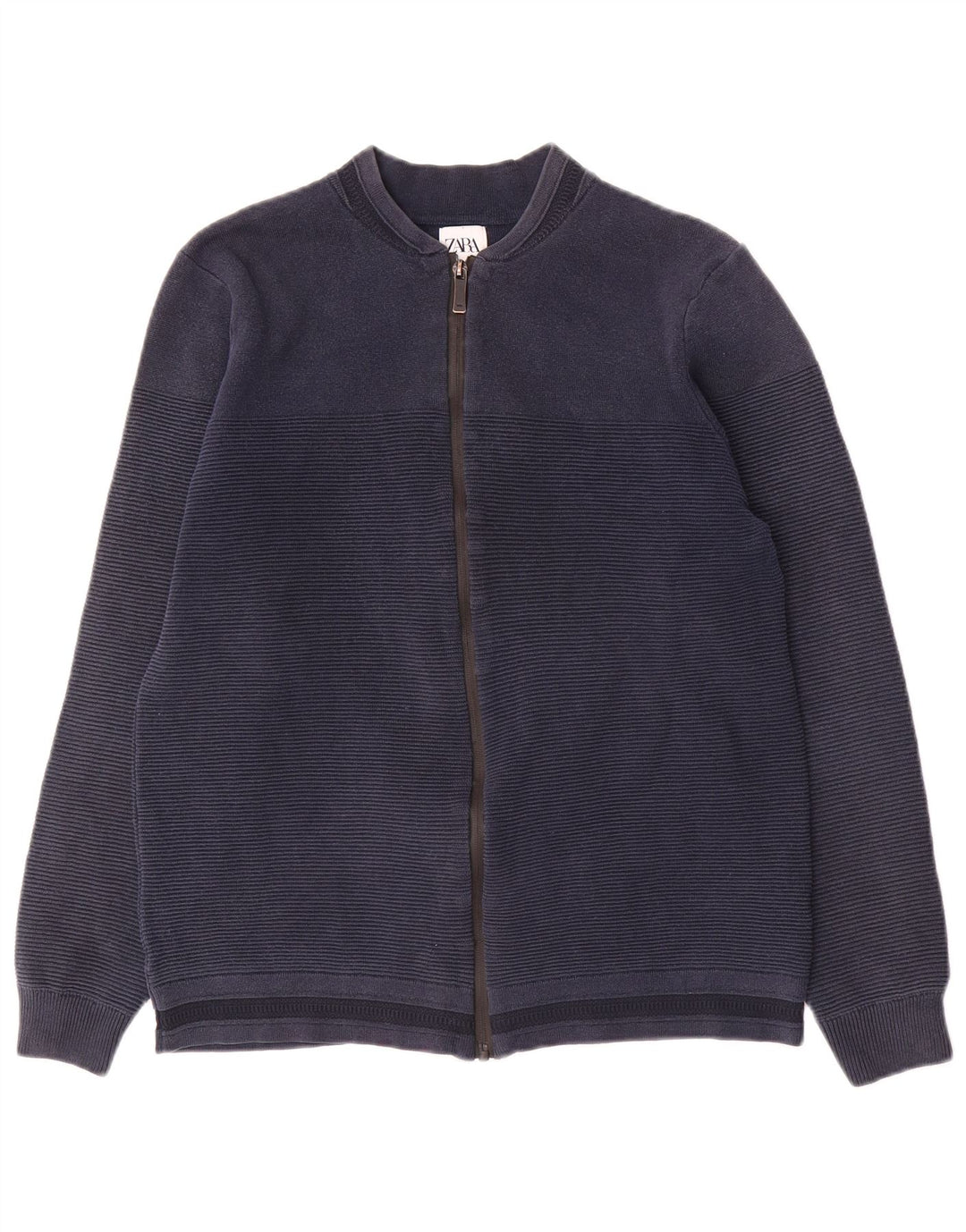 Pulover cardigan pentru bărbați Zara, mediu bleumarin, cu dungi
