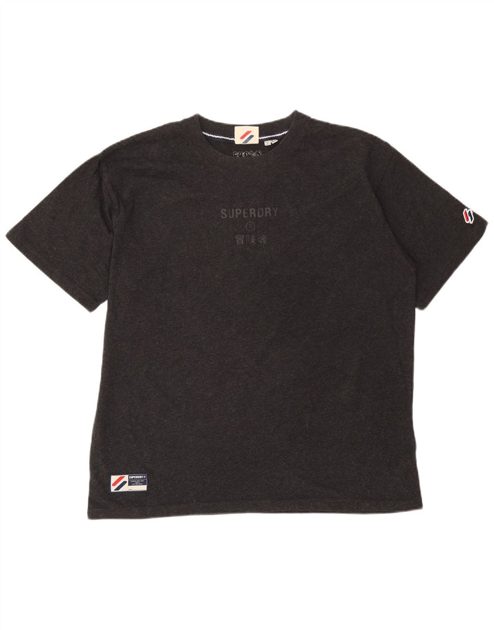 Tricou grafic Superdry pentru femei Top UK 14 mare bumbac gri