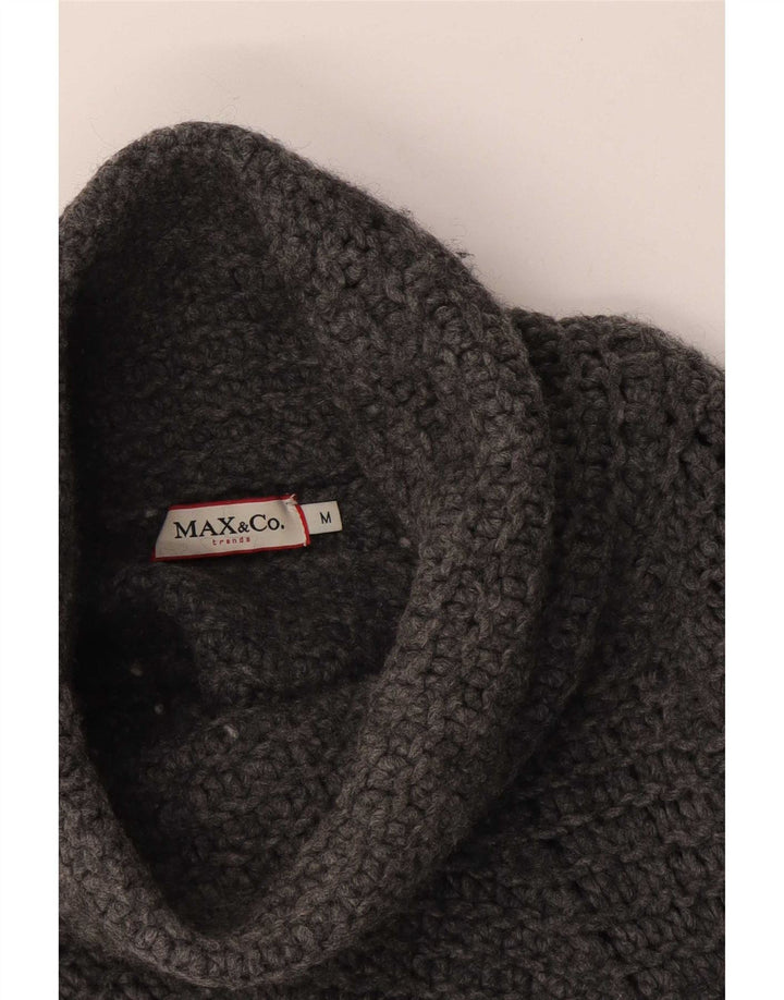 Max & Co. Pulover cu gât rulat pentru femei UK 12 Gri mediu