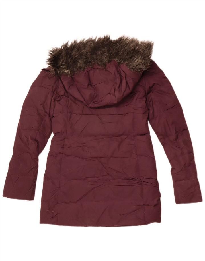 Jack Wills Jachetă căptușită pentru femei UK 8 Small Burgundy Poliester