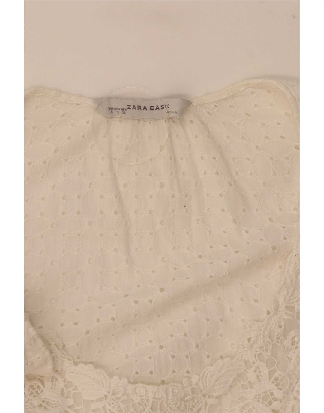 Bluză pentru femei Zara, cu mâneci 3/4, UK 10 Mic, alb