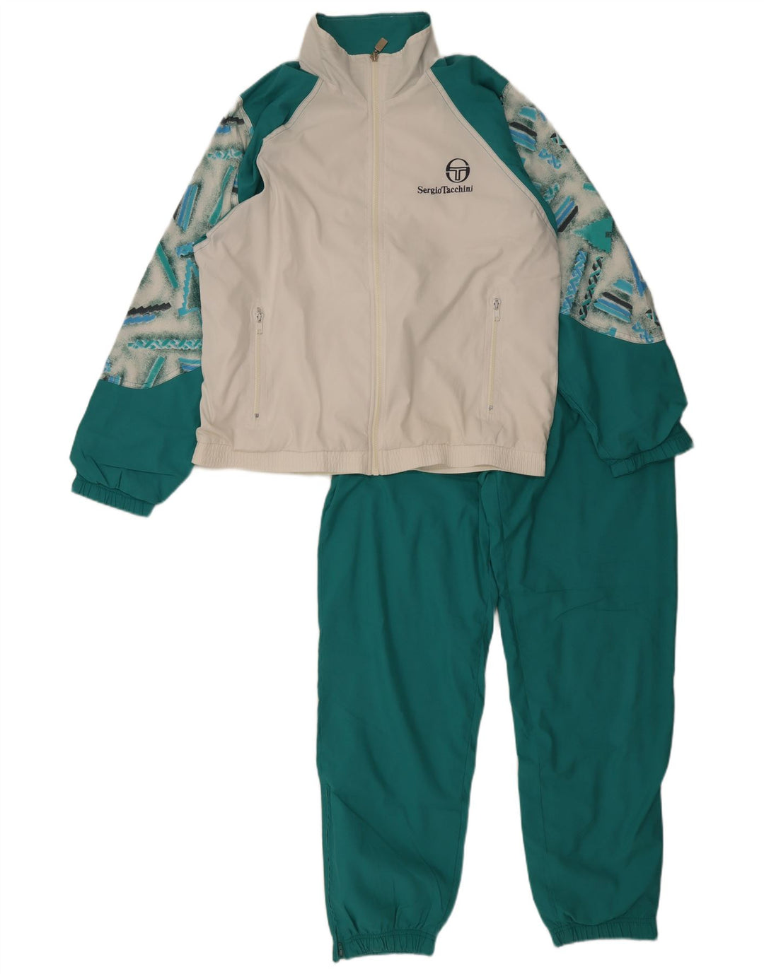 Trening complet grafic pentru bărbați Sergio Tacchini IT 48 Small Green Colorblock