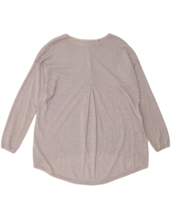 MONSOON Pulover pentru damă, cu gât de barcă, lângă, UK 14, lână violet mediu