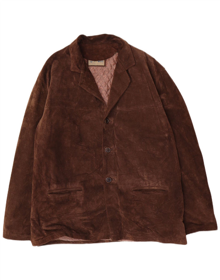 J. C. Twidd Jachetă de piele intoarsa pentru barbati IT 52 XL din piele maro