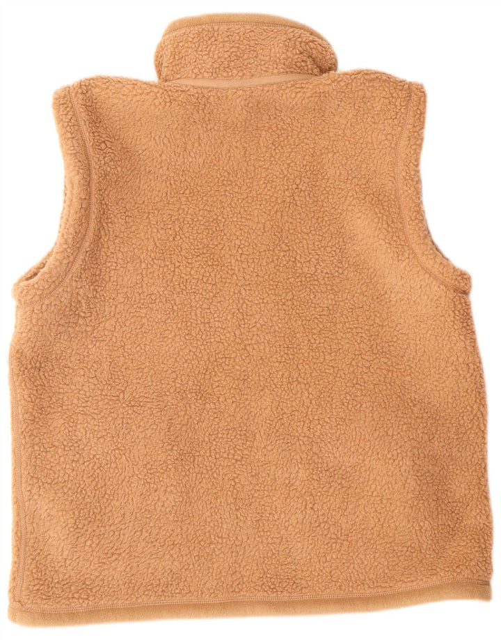 Gilet reversibil pentru bărbați din fleece vintage UK 38 Medium Bej Poliester