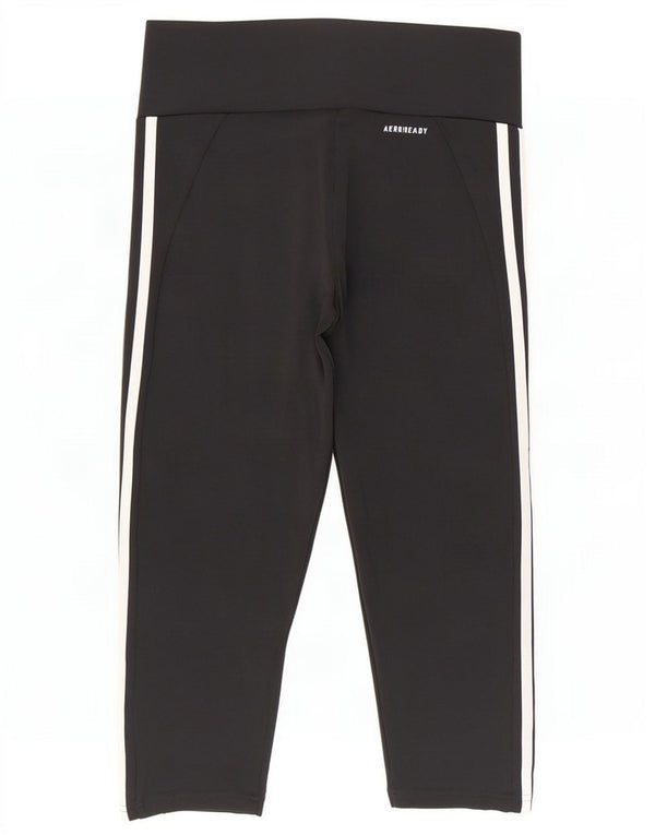 Leggings Adidas Aeroready Capri pentru femei UK 8/10 Poliester negru mic