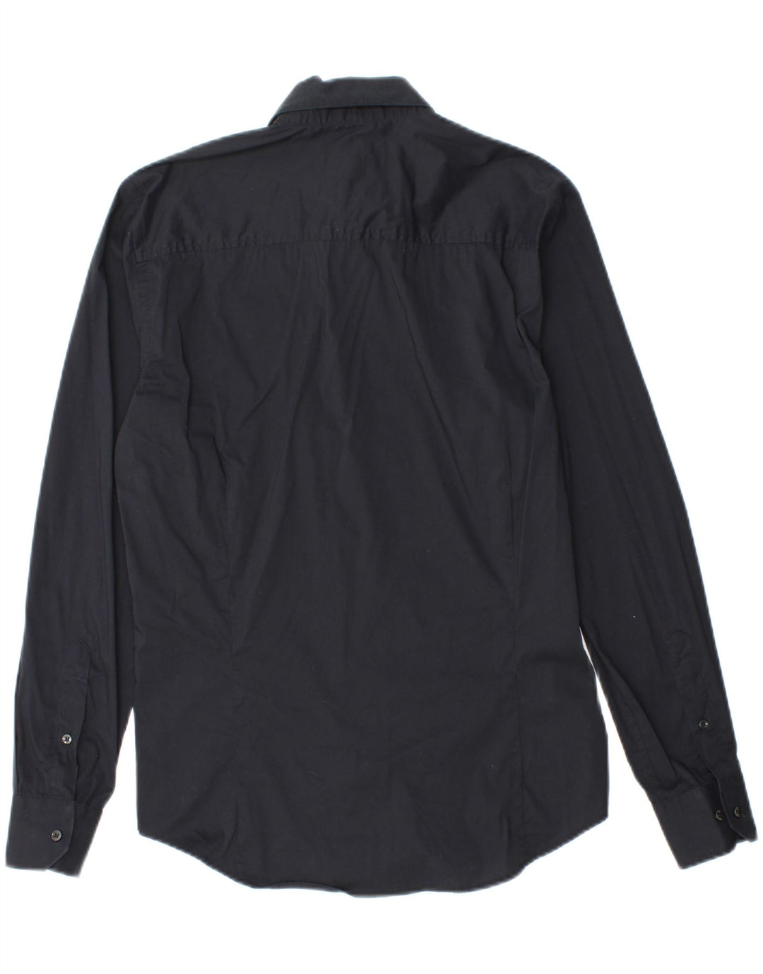 SISLEY Mens Slim Fit Shirt Size 40 15 3/4 Medium Black Vintage Sisley and Second-Hand Sisley from Messina Hembry 