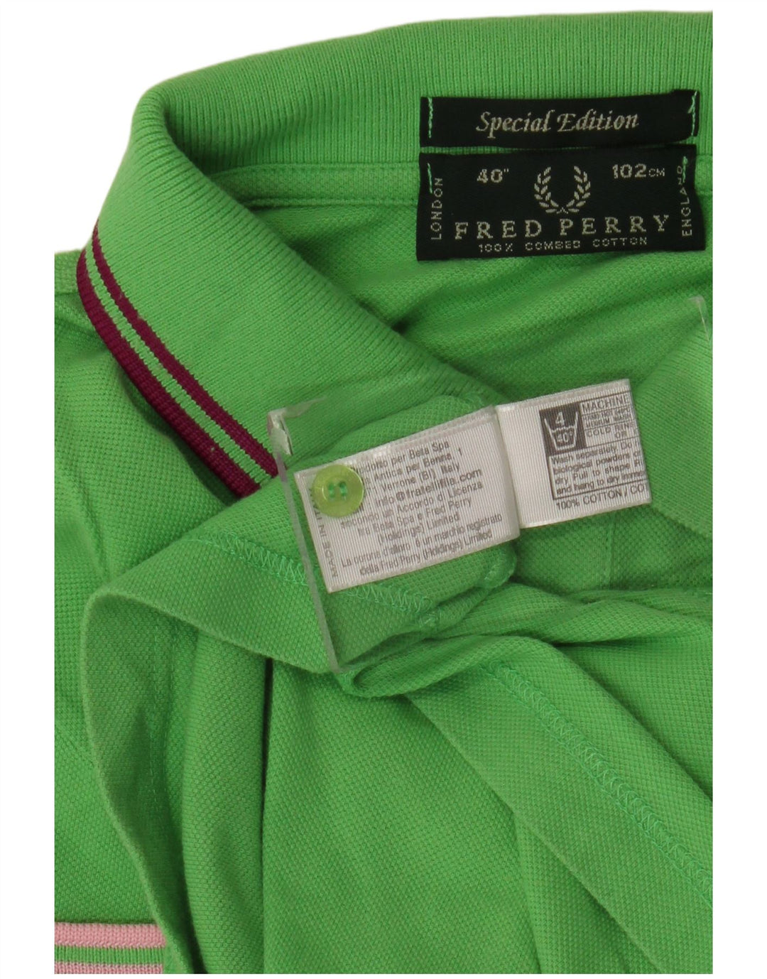 Cămașă polo Fred Perry pentru bărbați, bumbac verde mic