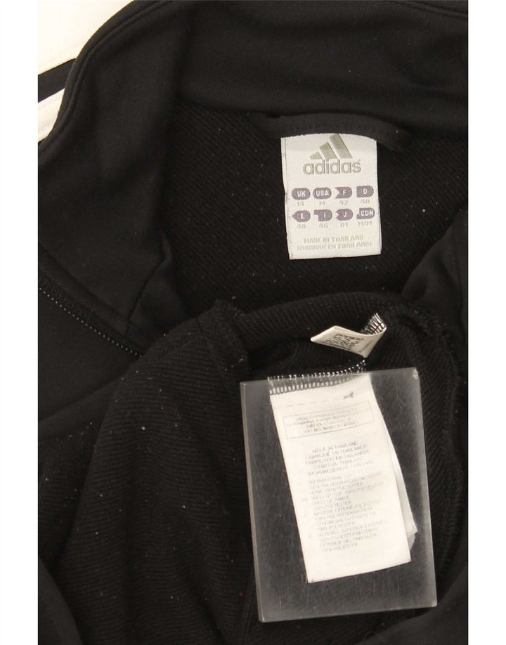 Jachetă de top pentru trening Adidas pentru femei UK 14 Poliester mediu negru