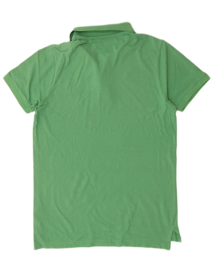 Tricou polo Tommy Hilfiger pentru bărbați, bumbac verde mediu