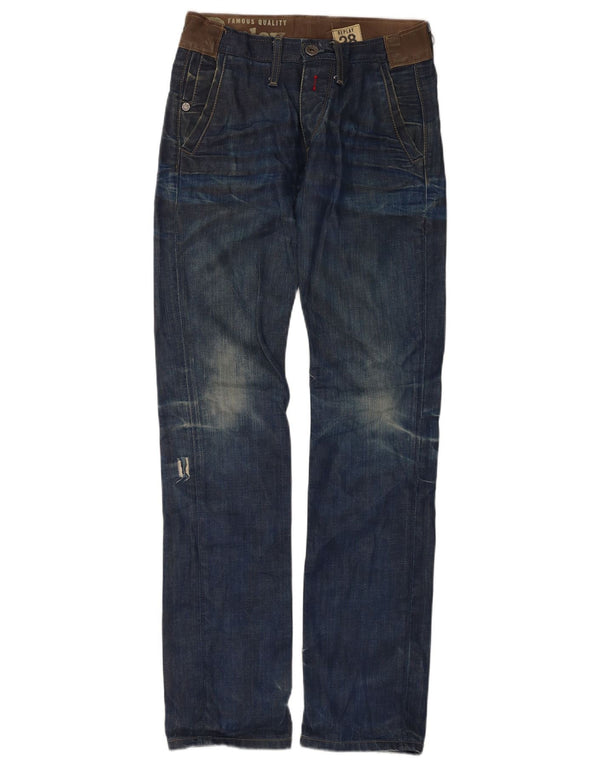 Replay Mens Distressed Slim Jeans W28 L34 Blue Cotton