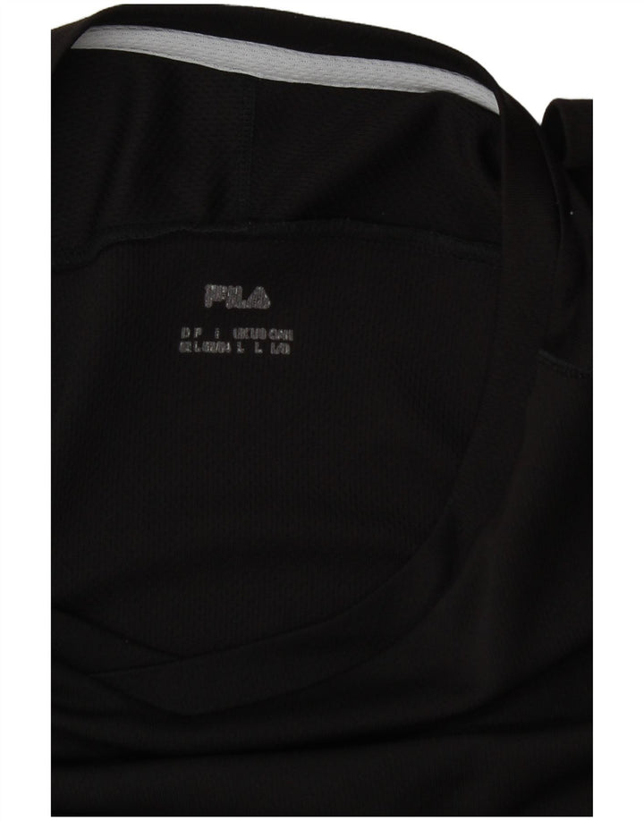 Tricou pentru bărbați Fila Top mare negru Colorblock
