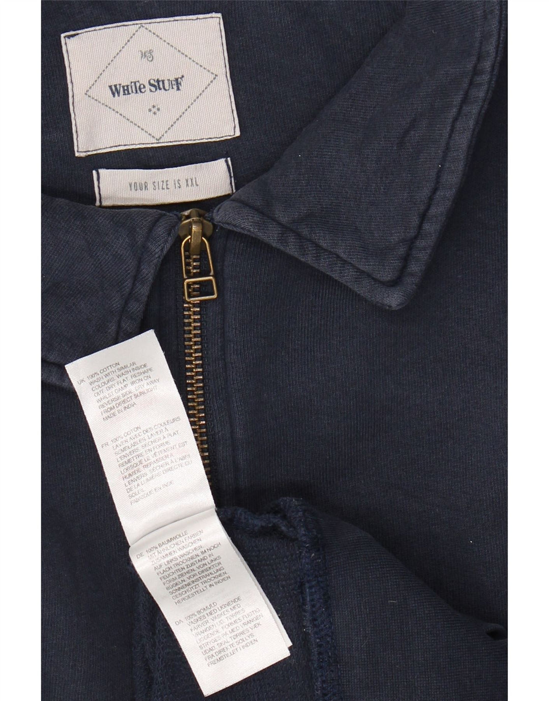 WHITE STUFF Hanorac polo pentru bărbați Pulover 2XL Bumbac bleumarin