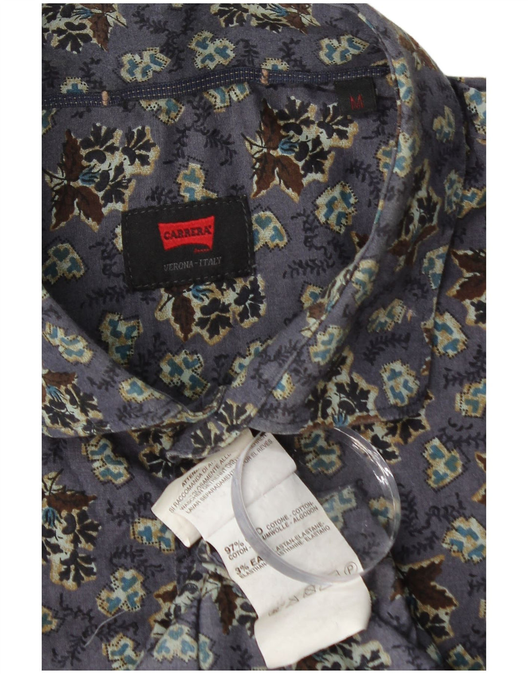 Cămașă pentru bărbați CARRERA Bumbac Floral Purpuriu Mediu