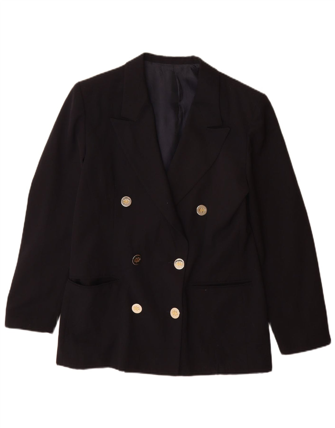 Daniel Hechter Jachetă Blazer pentru femei la dublu piept UK 12 Medium Bleumarin