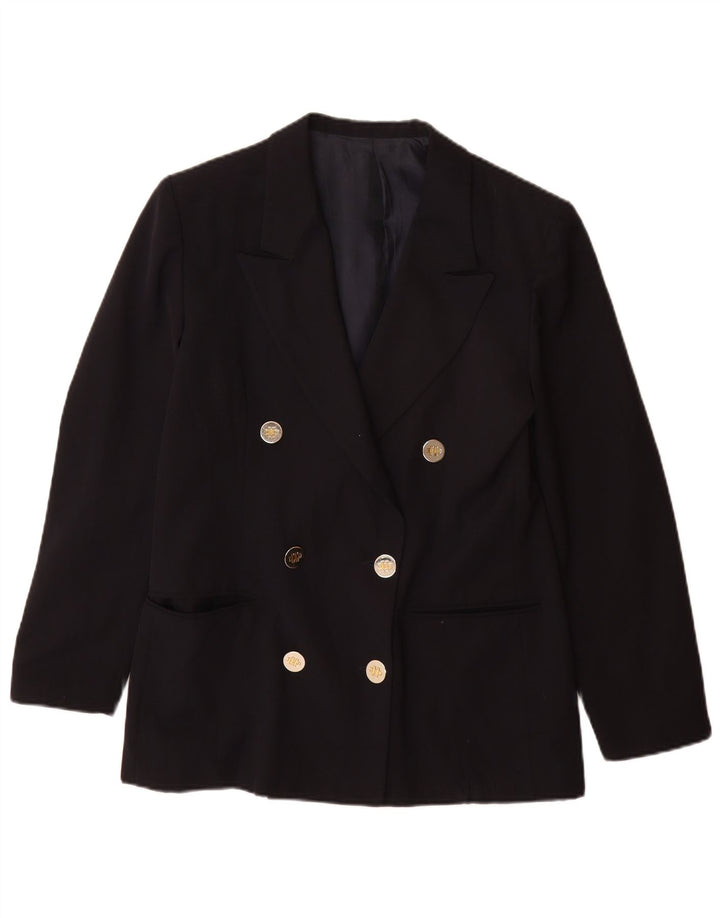 Daniel Hechter Jachetă Blazer pentru femei la dublu piept UK 12 Medium Bleumarin