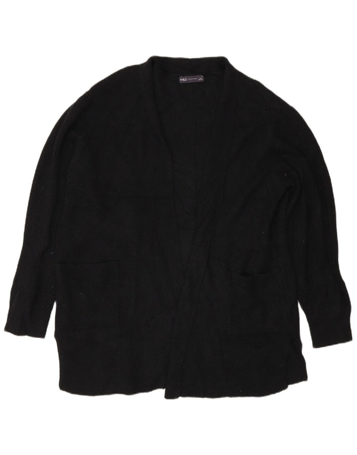 Pulover cardigan deschis supradimensionat pentru femei Marks & Spencer UK 18 XL Negru
