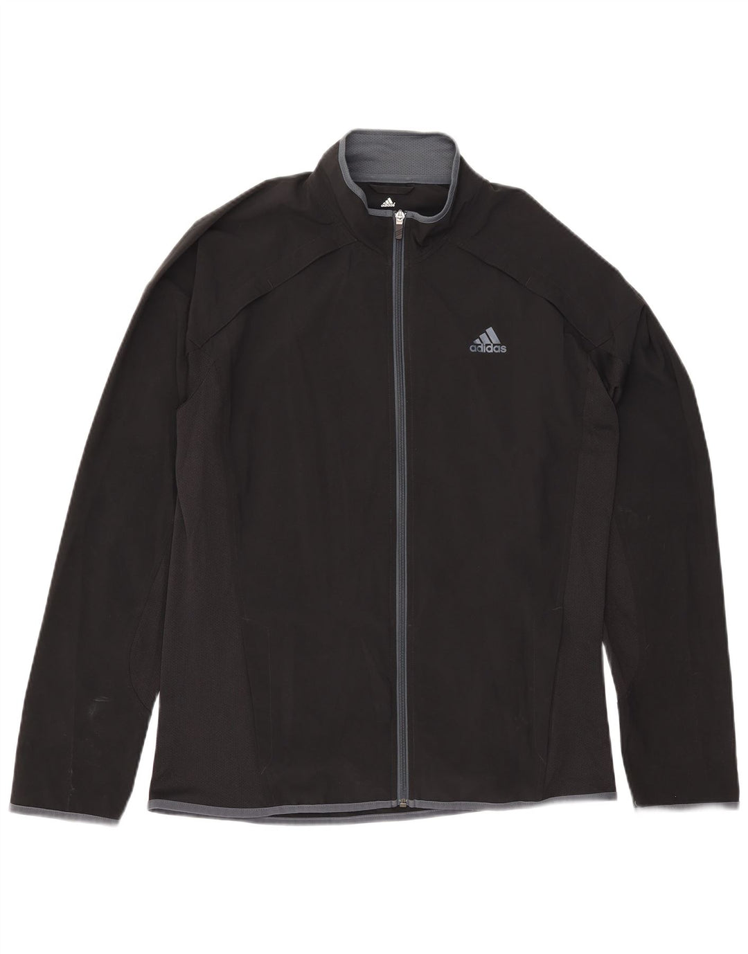 Jachetă de top pentru trening Adidas Climalite pentru bărbați, poliester mediu negru