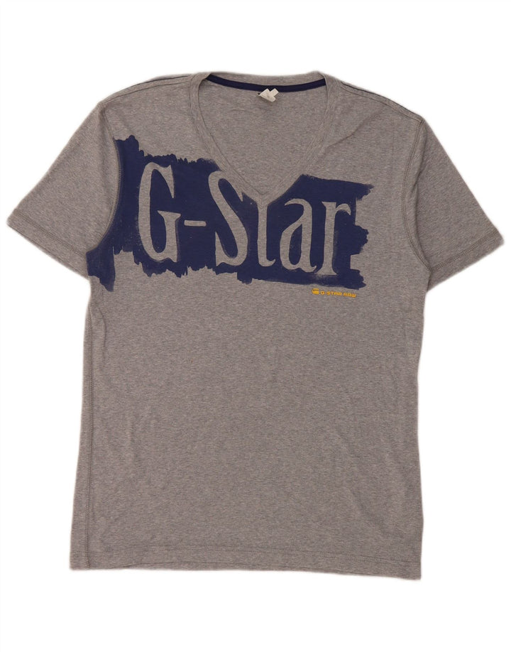 Tricou grafic pentru bărbați G-Star Top XL bumbac cu pete gri