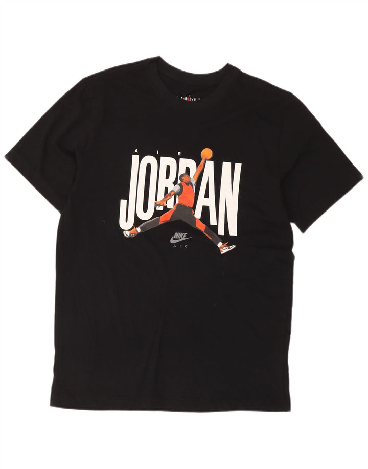 Tricou grafic Jordan pentru bărbați Top mediu negru bumbac