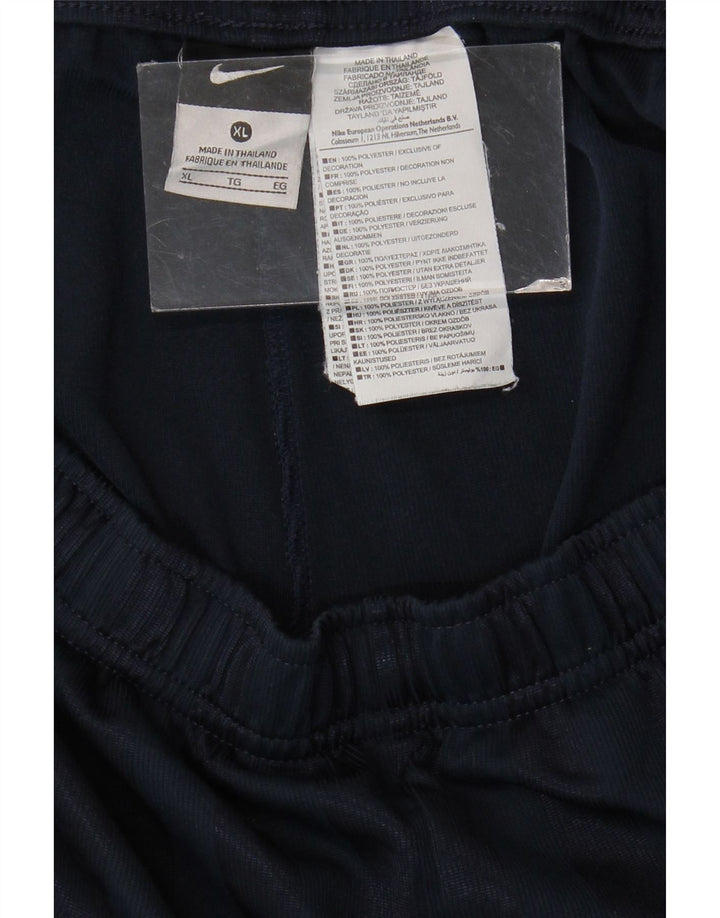 Pantaloni scurți sport pentru bărbați NIKE, XL, poliester cu dungi bleumarin