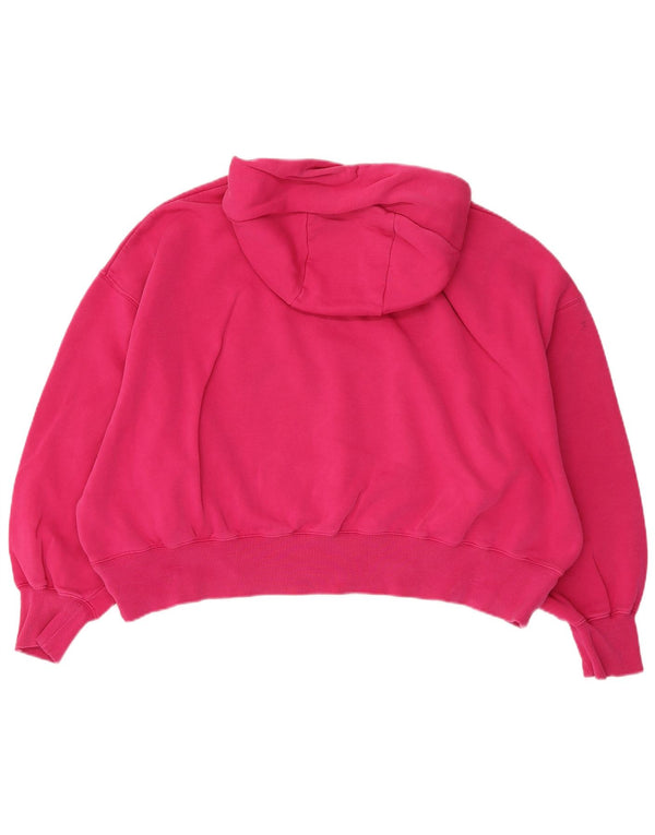 Jumper Nike Crop Oversized Hoodie pentru femei UK 14 Medium Pink Bumbac