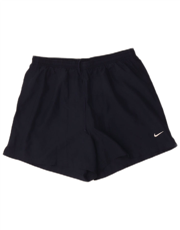 Pantaloni scurți sport Nike Dri Fit pentru femei UK 12 Medium Bleumarin
