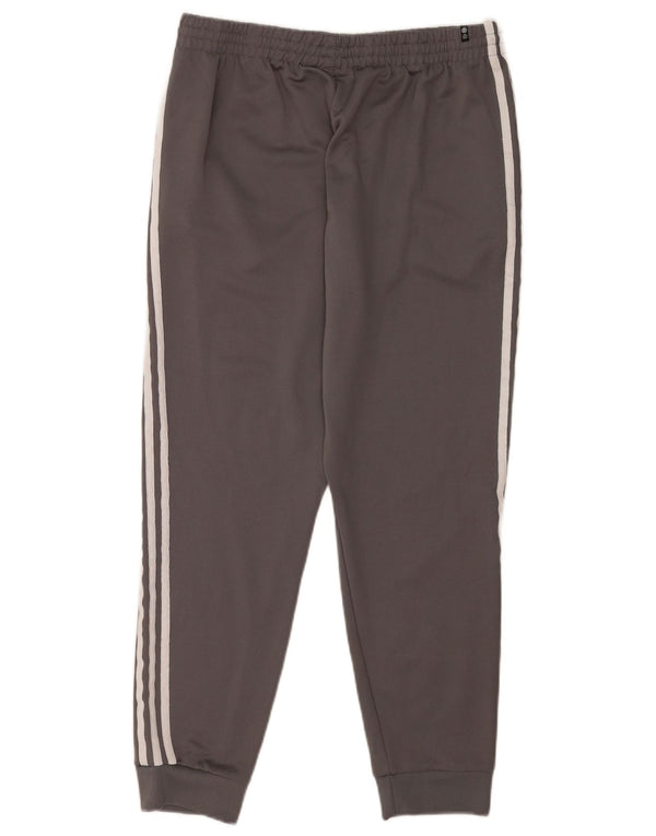 Adidas Mens Tracksuit Trousers Joggers XL Grey Polyester Sports