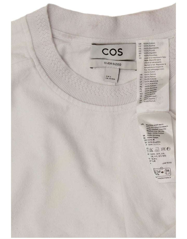 COS Tricou supradimensionat pentru bărbați Top mic din bumbac alb
