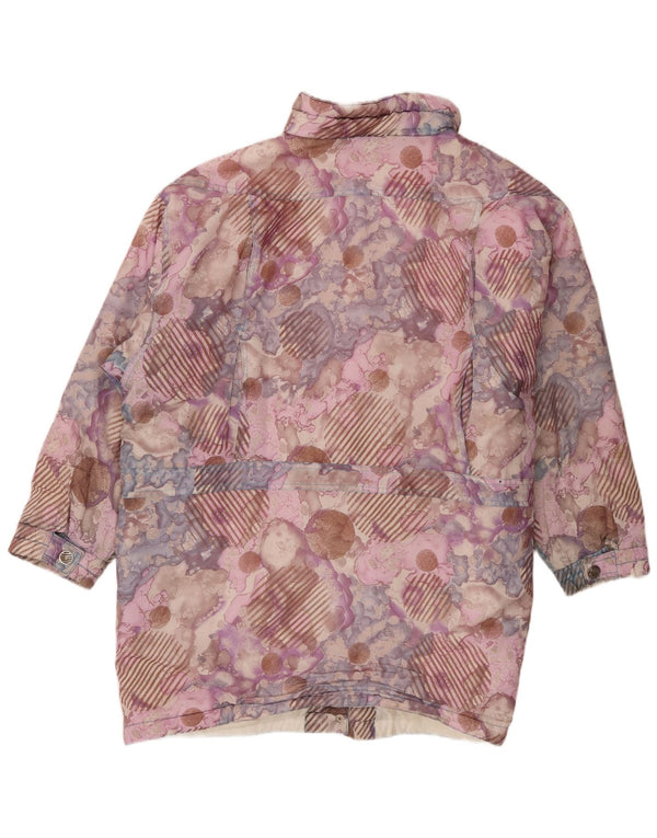Jachetă vintage pentru femei cu model abstract, EU 42, violet mare