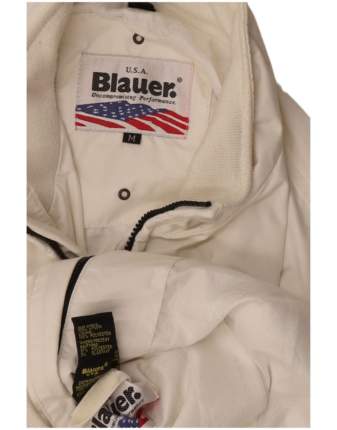 BLAUER Jachetă Bomber pentru bărbați UK 38 Medium White Nylon