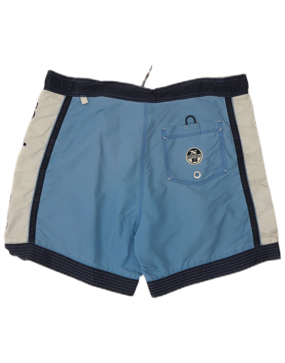 Pantaloni scurți de înot cu grafică North Sails pentru bărbați, poliester color block, albastru mediu
