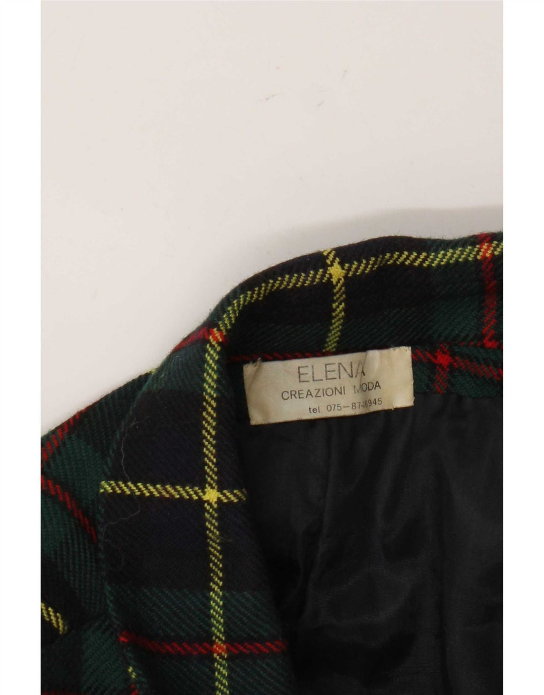 Blazer Vintage pentru femei cu 2 nasturi, UK 16, mare, verde, check