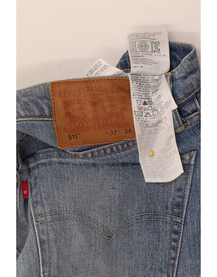 Pantaloni scurți Levi's 511 Denim W32 Medium Blue Bumbac