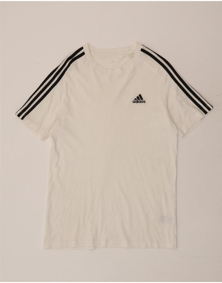 Tricou pentru bărbați Adidas Top mic, alb, bumbac
