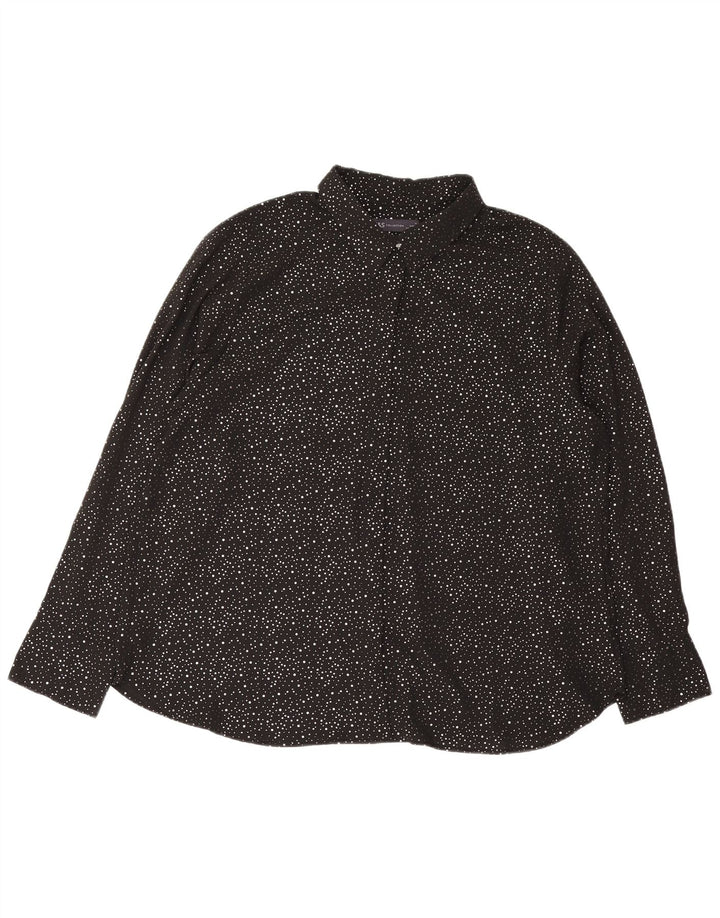 Bluză cămașă supradimensionată pentru femei Marks & Spencer UK 18 XL cu pete negre