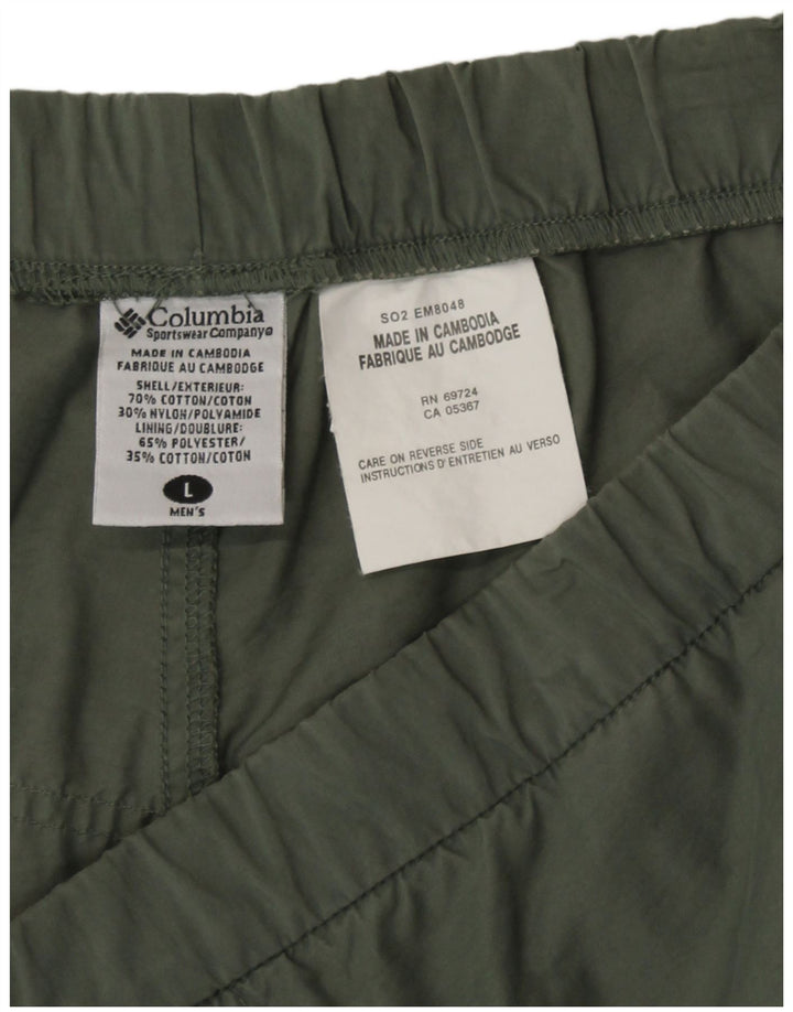 Pantaloni de trening Columbia Capri pentru bărbați, mari, bumbac, kaki
