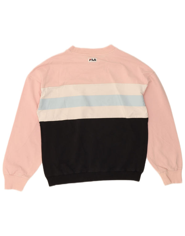 Pulover pentru damă Fila Graphic Pulover UK 14 Medium Pink Colorblock Bumbac