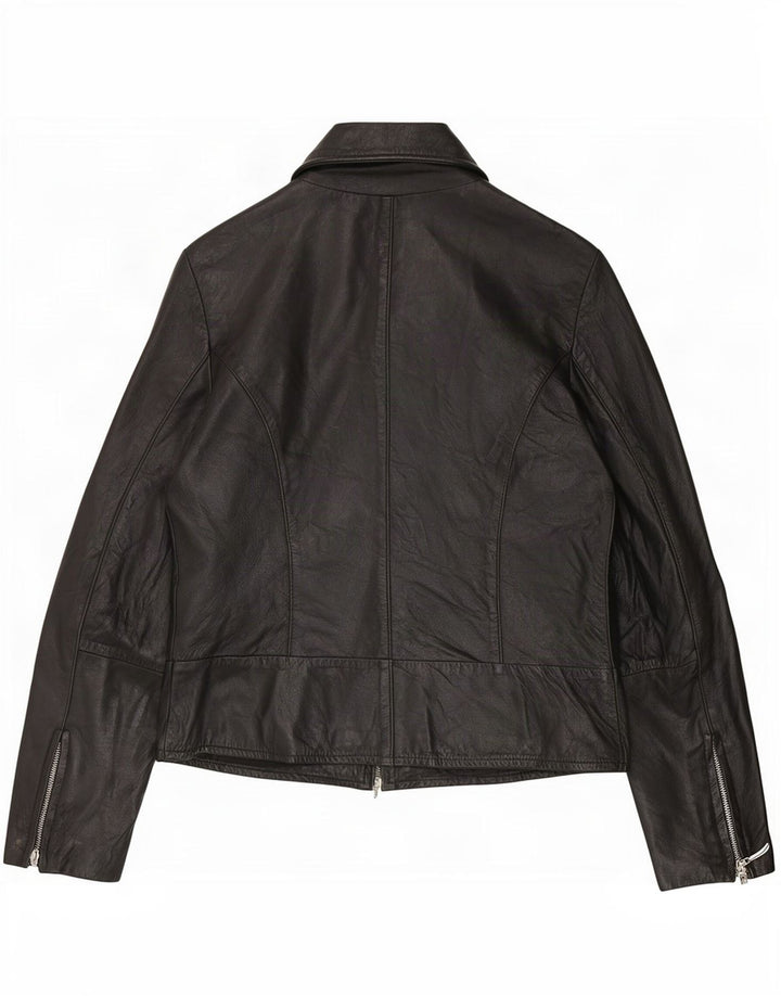 Geacă de piele vintage pentru femei IT 42 Medium Black