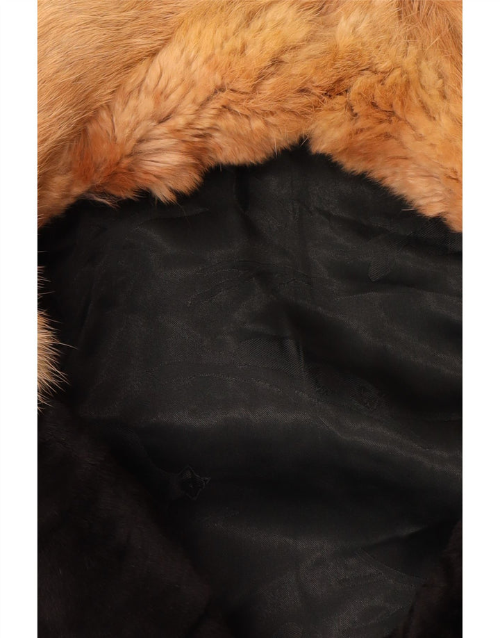 Jachetă de blană artificială pentru femei VINTAGE UK 14 Medium Black