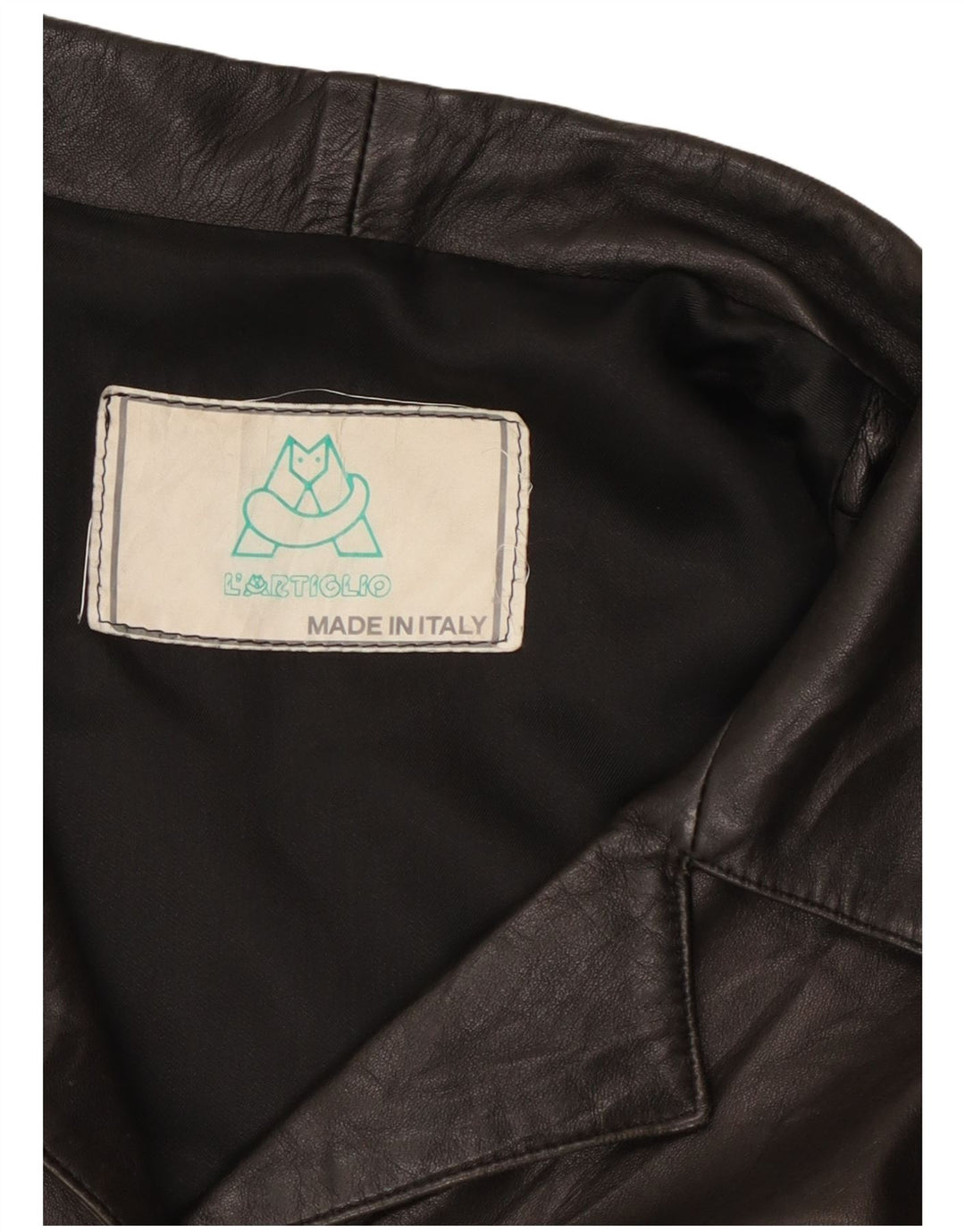 Jachetă de piele vintage pentru femei UK 16 Large Black