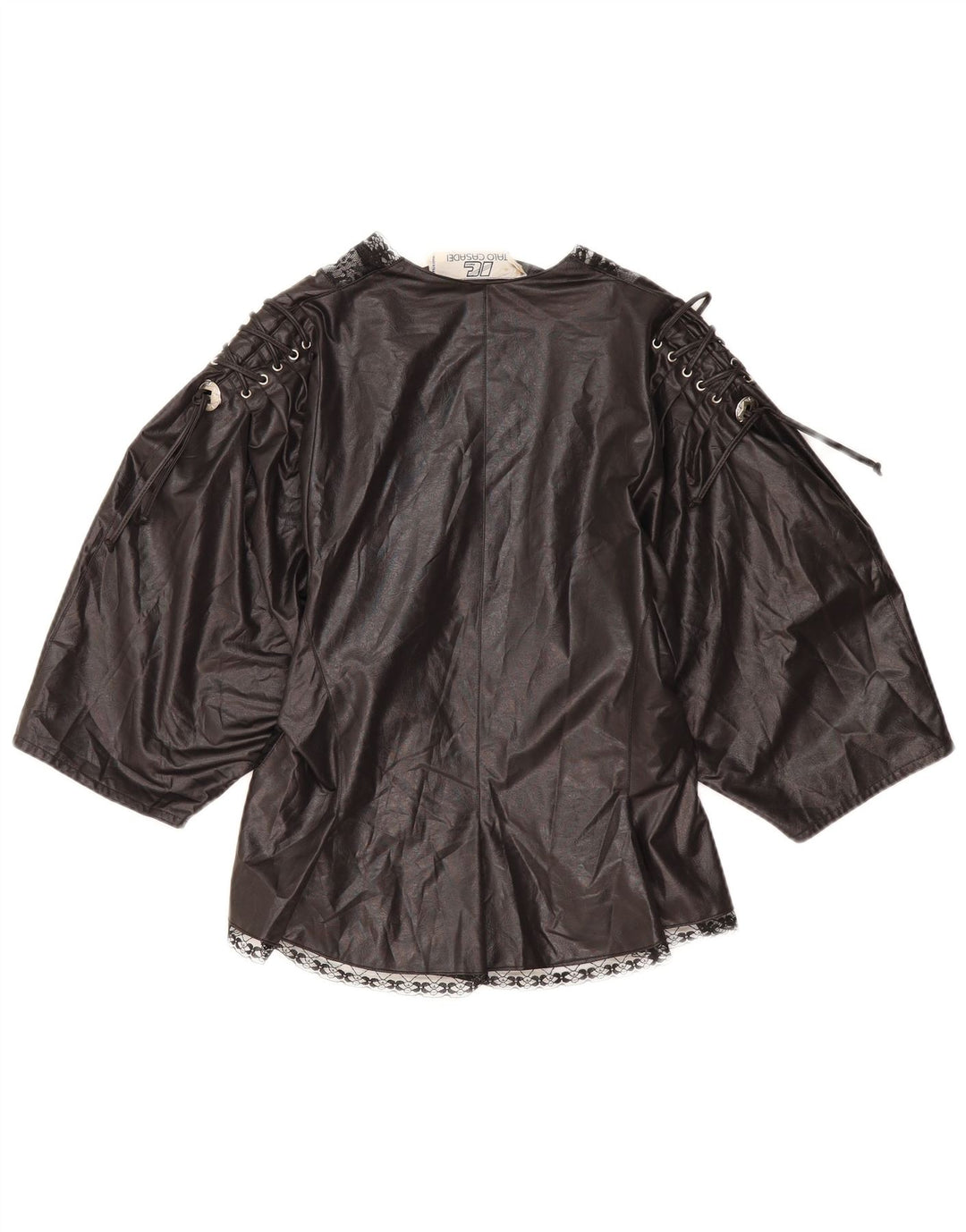 VINTAGE Top cardigan cu mâneci 3/4 pentru femei UK 10 Small Black