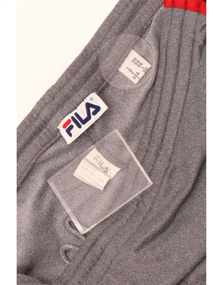 Pantaloni de trening Fila pentru bărbați, mari, gri, poliester color bloc