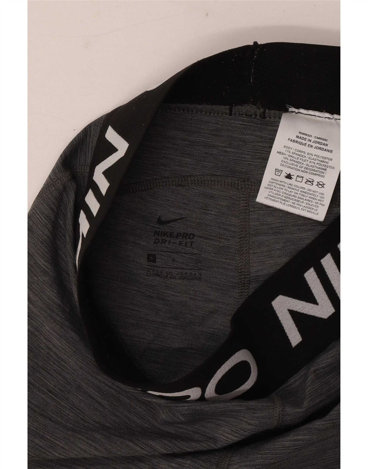 Leggings Nike Graphic Capri pentru femei UK 8 Mici, gri, poliester color bloc