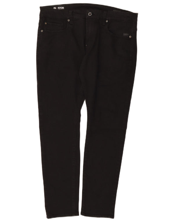 G-STAR Mens Revend Skinny Jeans W35 L30 Black Cotton