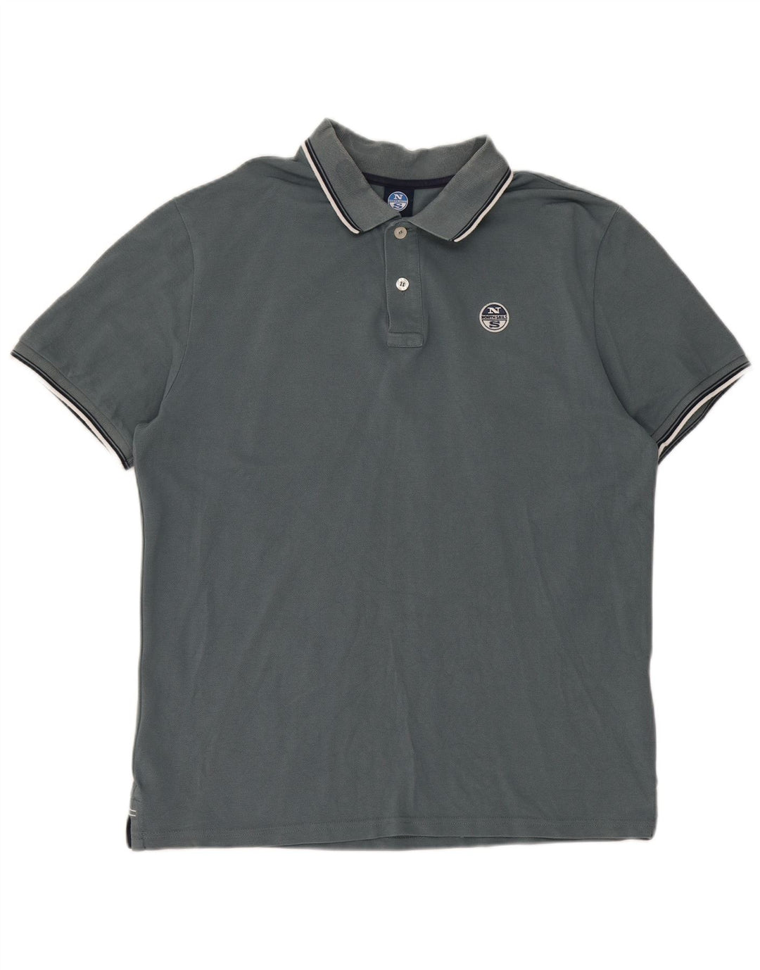 Tricou polo North Sails pentru bărbați, bumbac gri mediu