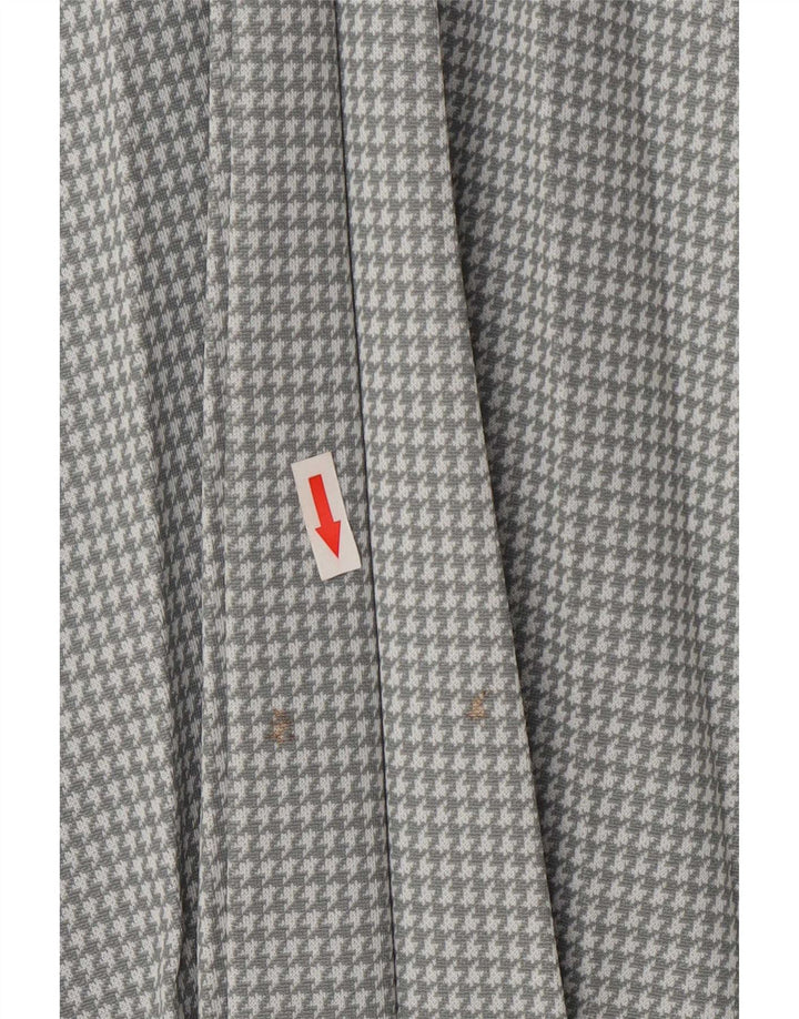 Fusta plisată Vintage pentru femei W30 Medium Gri Houndstooth