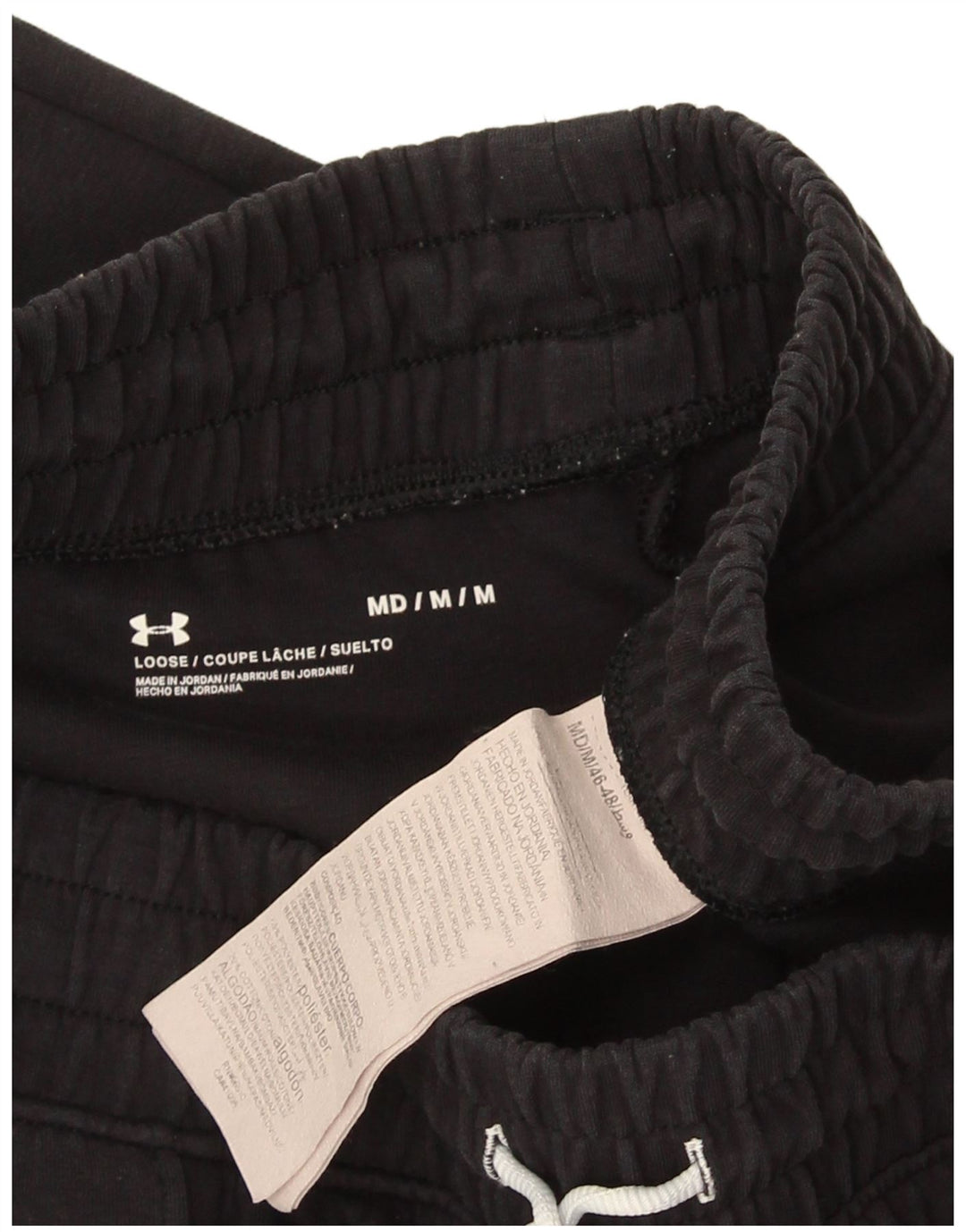 Pantaloni de trening Under Armour Crop pentru bărbați, bumbac mediu negru